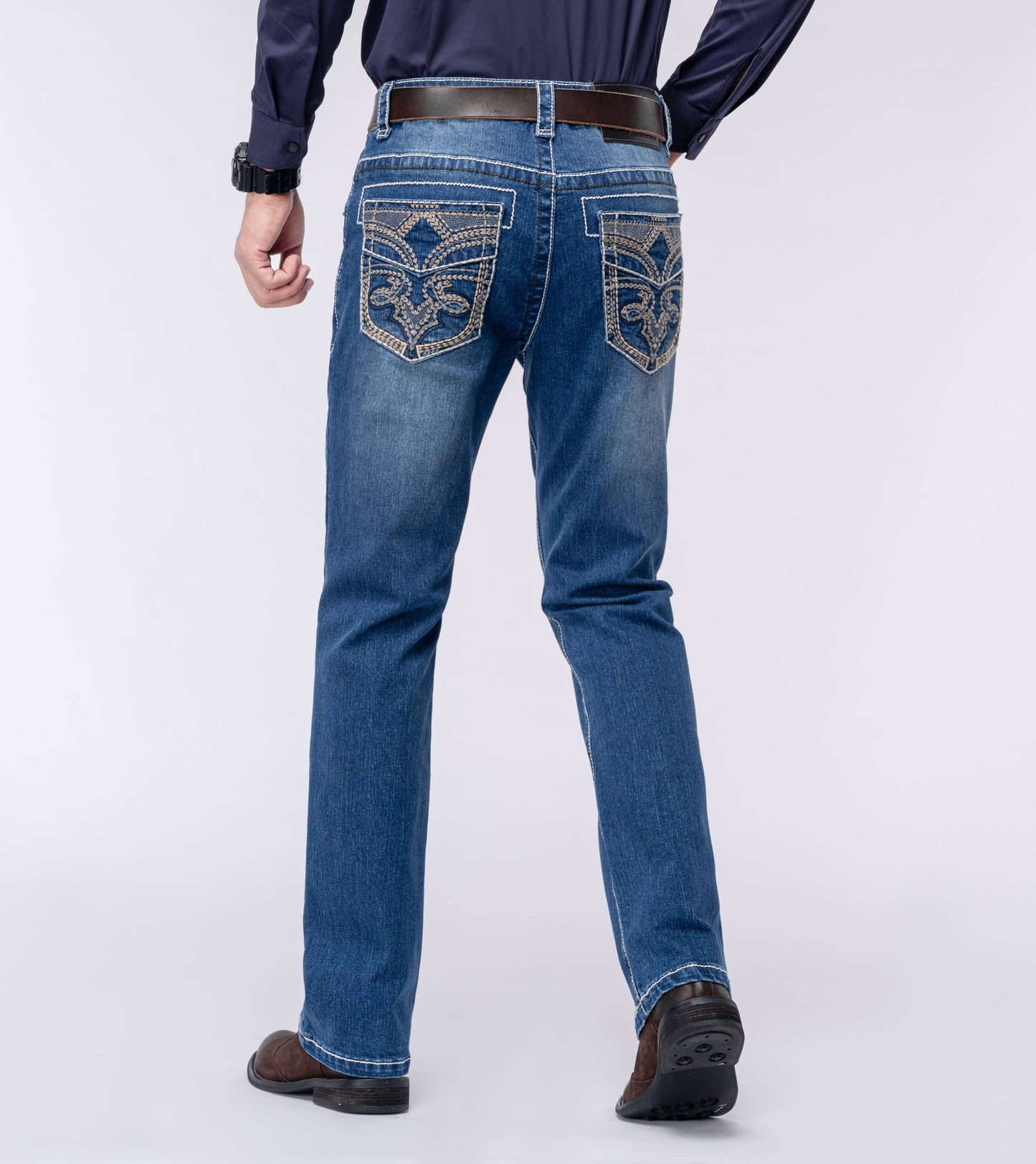 MEN'S WASH SLIM BOOT CUT JEANS