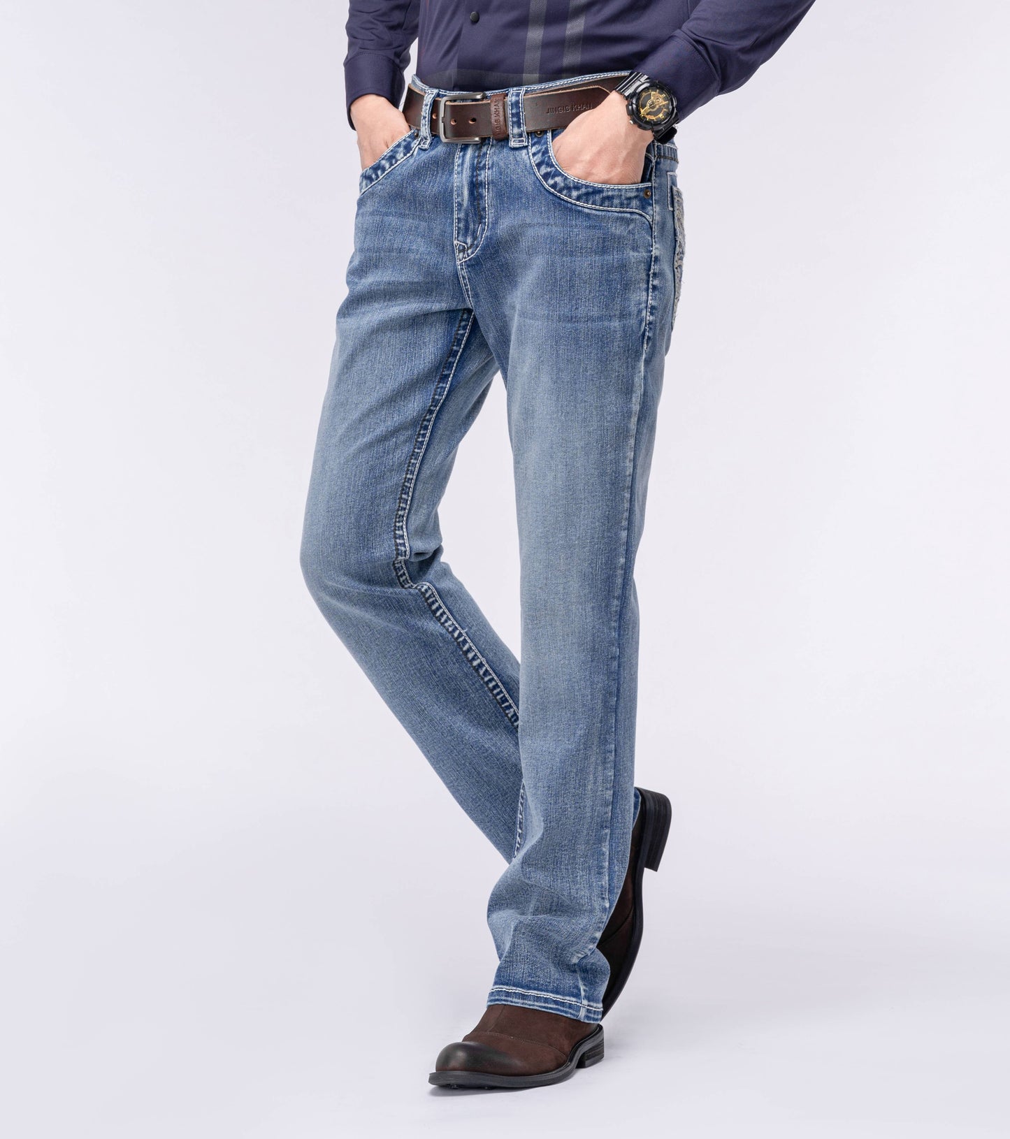 MEN'S WASH SLIM BOOT CUT JEANS