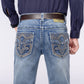 MEN'S WASH SLIM BOOT CUT JEANS