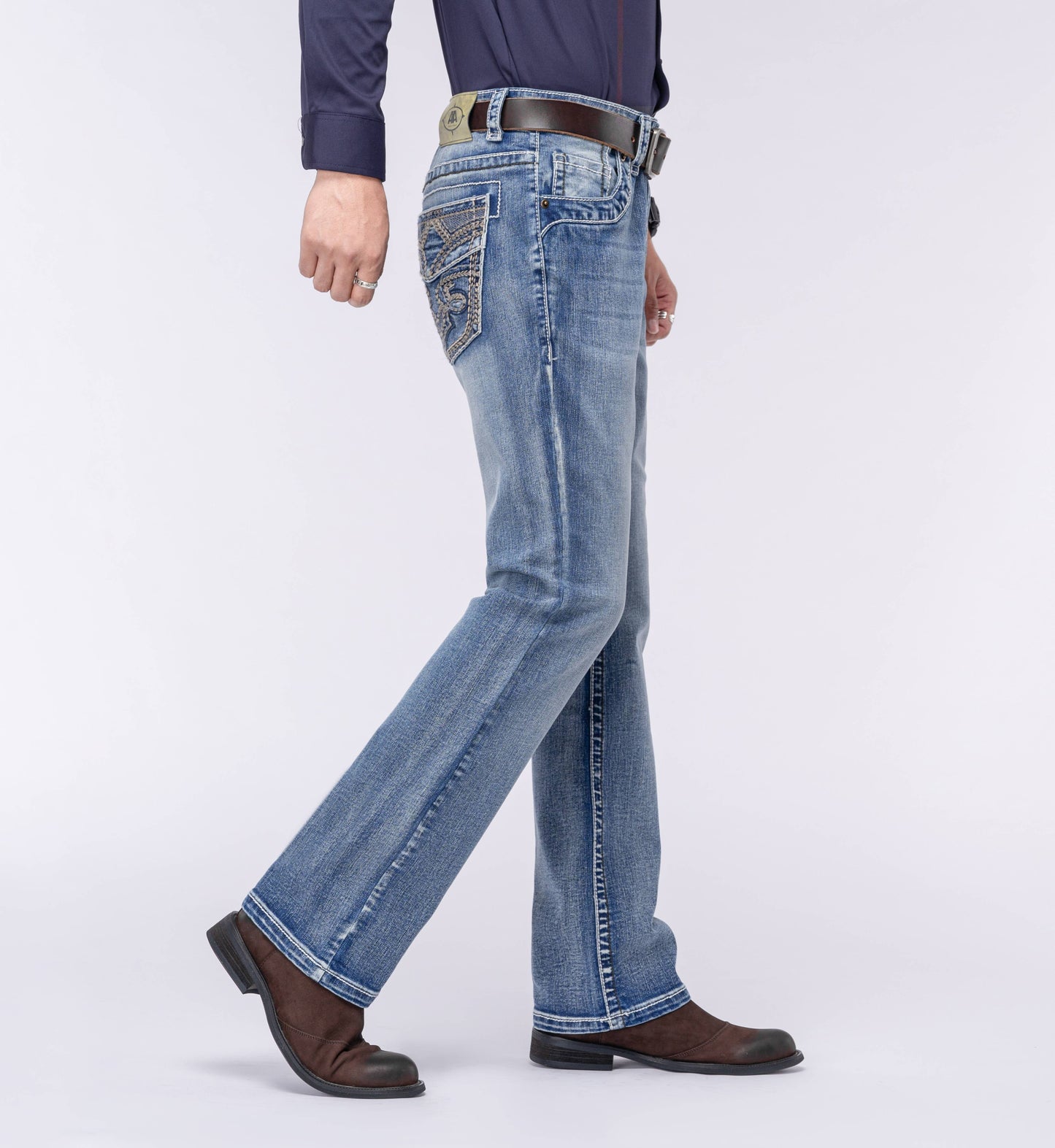 MEN'S WASH SLIM BOOT CUT JEANS