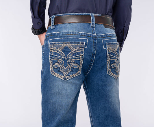 MEN'S WASH SLIM BOOT CUT JEANS